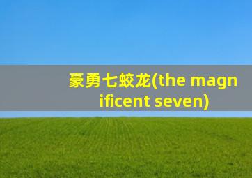 豪勇七蛟龙(the magnificent seven)